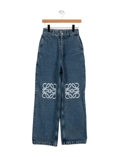 Pre-owned Loewe High-rise Wide Leg Jeans In Blue