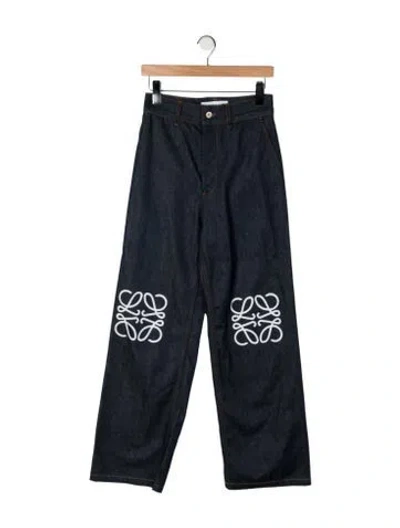 Pre-owned Loewe High-rise Wide Leg Jeans In Blue