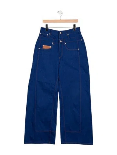 Pre-owned Loewe High-rise Wide Leg Jeans In Blue