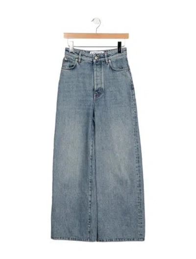Pre-owned Loewe High-rise Wide Leg Jeans In Blue