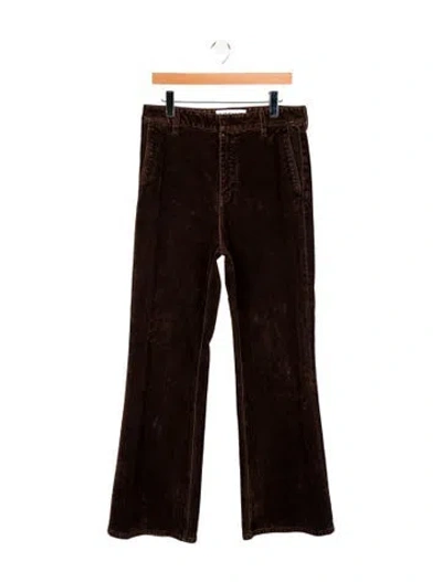 Pre-owned Loewe High-rise Wide Leg Jeans In Brown