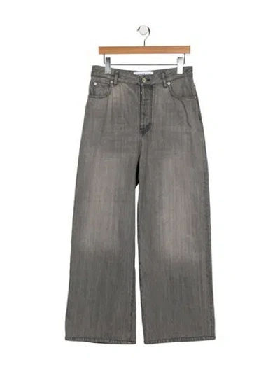Pre-owned Loewe High-rise Wide Leg Jeans In Gray
