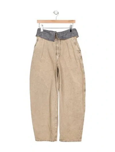 Pre-owned Loewe High-rise Wide Leg Jeans In Neutrals