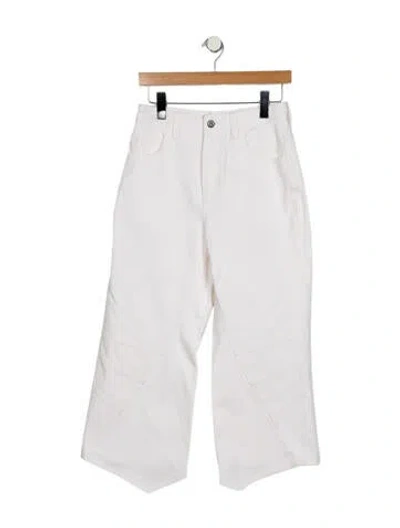 Pre-owned Loewe High-rise Wide Leg Jeans In White