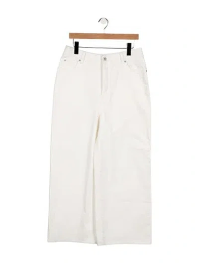 Pre-owned Loewe High-rise Wide Leg Jeans In White