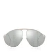 Loewe Hillock Pilot Sunglasses In Silver