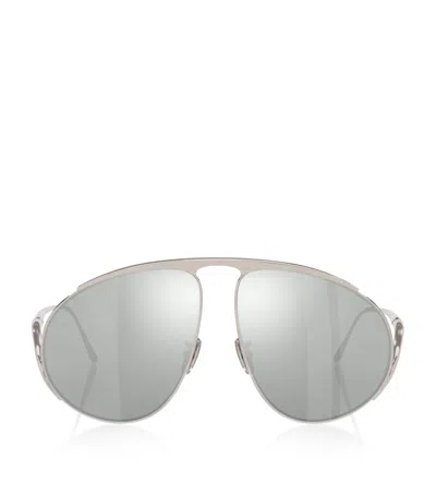 Loewe Hillock Pilot Sunglasses In Silver