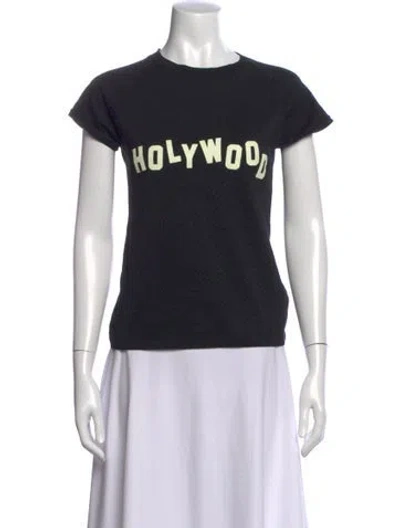 Pre-owned Loewe Holywood Graphic Print T-shirt In Black