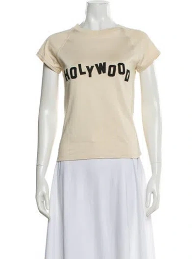 Pre-owned Loewe Holywood Graphic Print T-shirt In Neutral