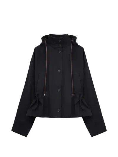 Loewe Hooded Button-fastening Jacket In Multi