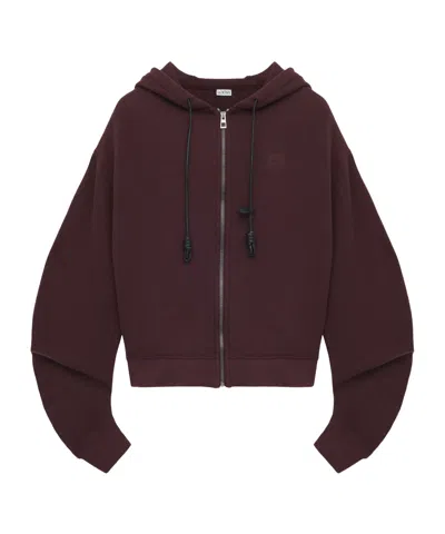 Loewe Hooded Casual Jacket In Red