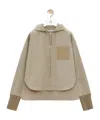 Loewe Hooded Cotton Casual Coat In Nude