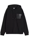 Loewe Embossed Anagram Hooded Sweatshirt In Black