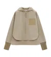 Loewe Hooded Cotton Casual Coat In Beige