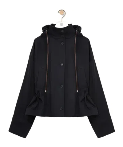 Loewe Hooded Jacket In Black