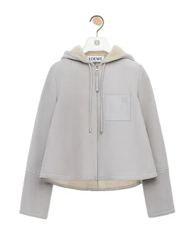 Loewe Hooded Jacket In Gray