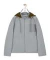 Loewe Cotton Hooded Jacket In Gray