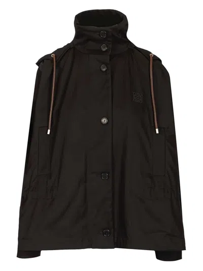 Loewe Hooded Jacket Jackets Black
