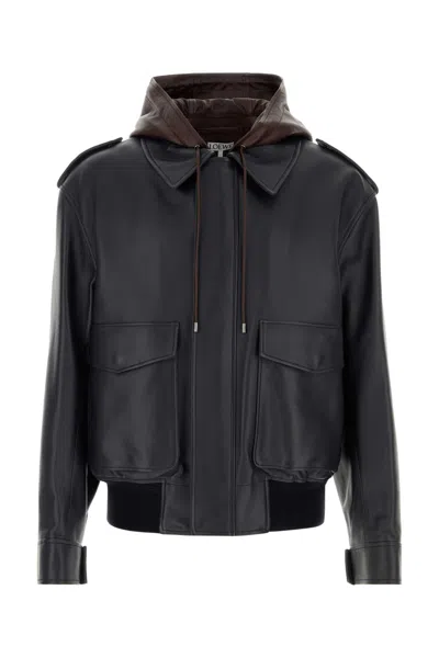 Loewe Hooded Jacket In Black