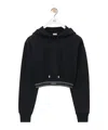 Loewe Hooded Long-sleeved Hoodie In Black