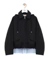 Loewe Hooded Parka In Cotton In Black