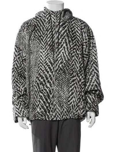 Pre-owned Loewe Houndstooth Print Moto Jacket In Multi
