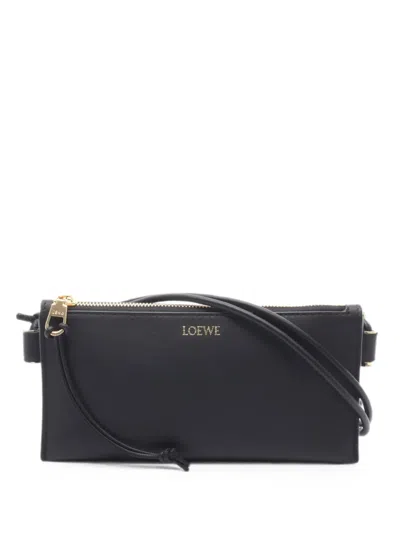 Pre-owned Loewe Hoya Pouch Shoulder Bag In Black
