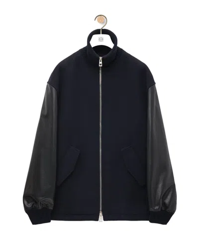 Loewe Hybrid Jacket In Wool In Black