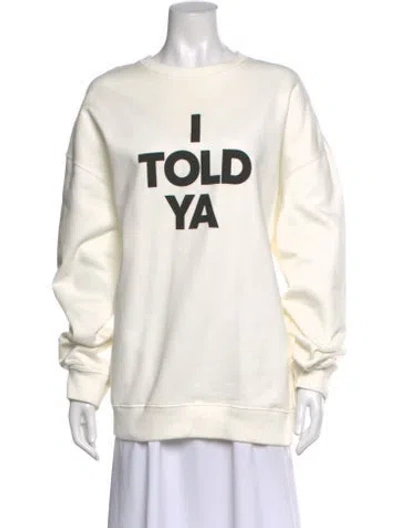 Pre-owned Loewe I Told Ya Graphic Print Sweatshirt In White