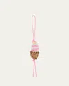 Loewe Classic Cow Leather Ice Cream Charm In Pink