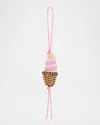 Loewe Classic Cow Leather Ice Cream Charm In Pink
