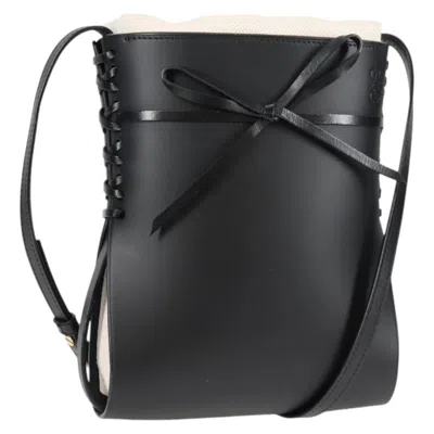 Pre-owned Loewe Ikebana Crossbody Bag Leather Black Leather Bag ()