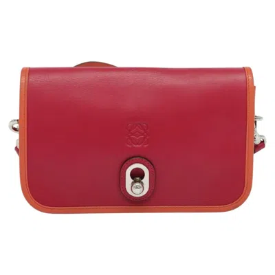 Pre-owned Loewe Ines Pink Leather Shoulder Bag ()