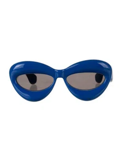 Pre-owned Loewe Inflated Cat-eye Sunglasses In Blue