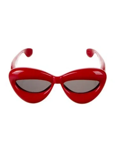 Pre-owned Loewe Inflated Cat-eye Sunglasses In Red