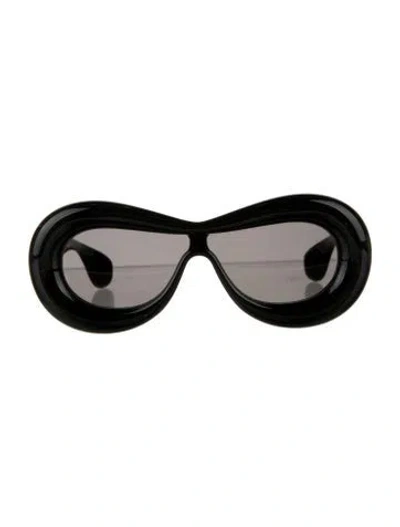 Pre-owned Loewe Inflated Shield Sunglasses In Black
