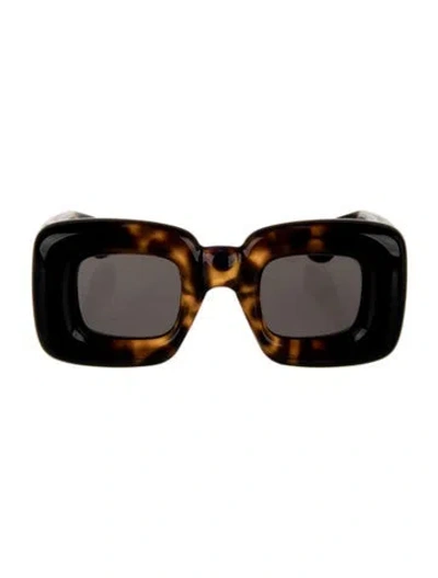 Pre-owned Loewe Inflated Shield Sunglasses In Brown