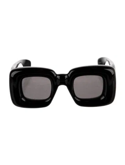 Pre-owned Loewe Inflated Square Sunglasses In Black