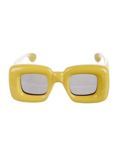 Pre-owned Loewe Inflated Square Sunglasses In Yellow