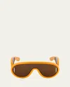 Loewe Injected Sunglasses W/ Anagram In Sylw/brnmr