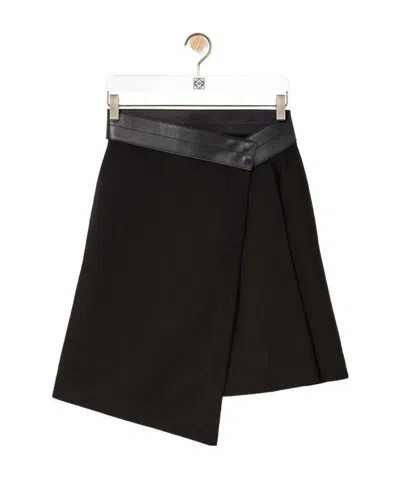 Loewe Irregular Skirt In Black