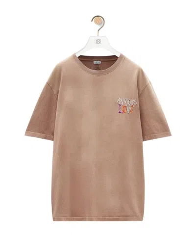 Loewe Item O-neck Short-sleeved T-shirt In Nude