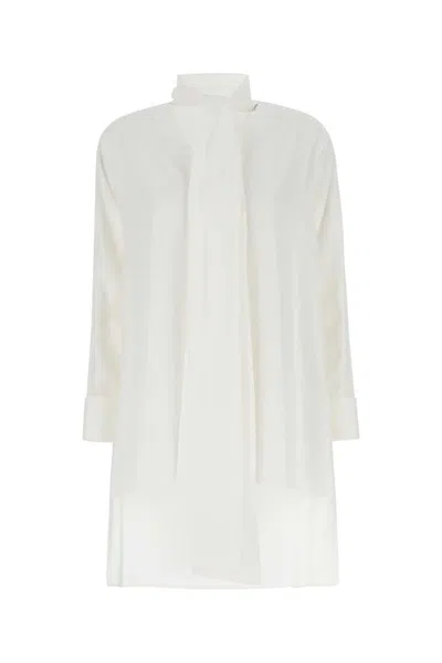 Loewe Generously Cut Blouse In Lightweight Fabric In White