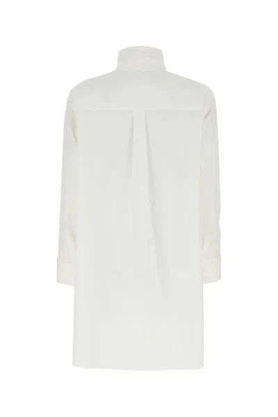 Loewe Generously Cut Blouse In Lightweight Fabric In White