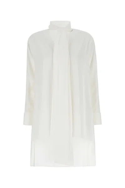 LOEWE IVORY CREPE OVERSIZE BLOUSE