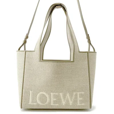 Pre-owned Loewe Ivory Jacquard Tote Bag () In White