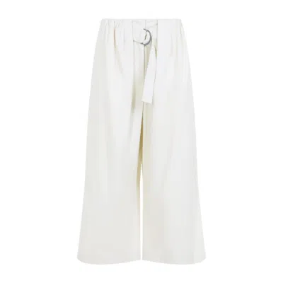 LOEWE IVORY RELAXED FLAT FRONT PANTS