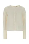 Loewe Stretch Mohair Blend Cardigan With Long Sleeves In Neutral