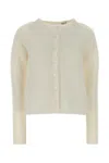 Loewe Stretch Mohair Blend Cardigan With Long Sleeves In Neutral