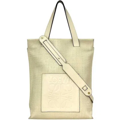 Pre-owned Loewe Ivory White Leather Shoulder Bag Tote Bag ()